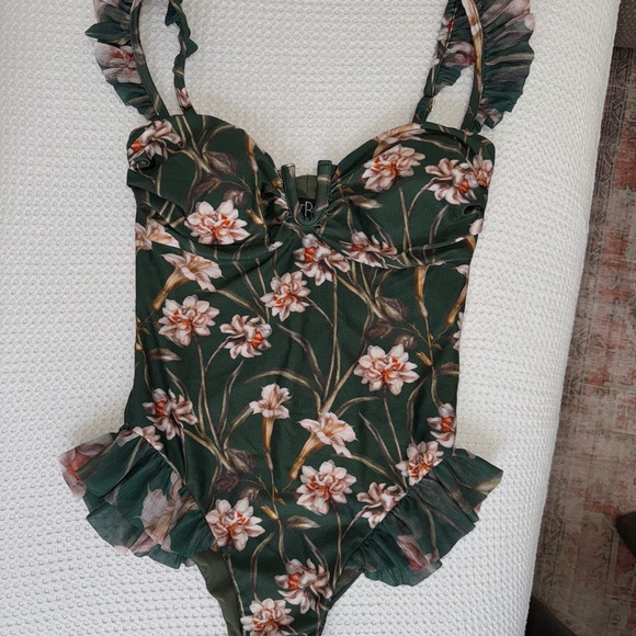 PatBO // NWT Botanic Retro Flutter One Piece Swimsuit - Picture 2 of 5
